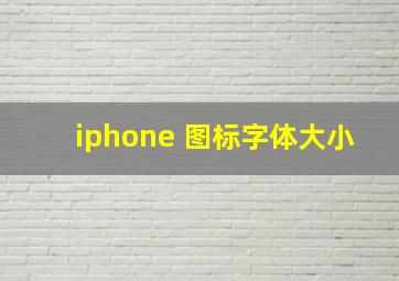 iphone 图标字体大小